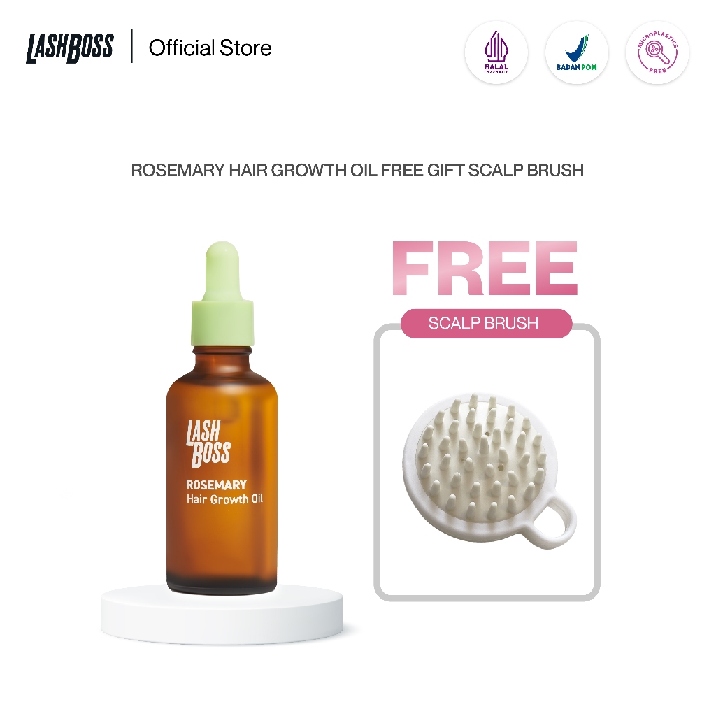 Jual [Special] Rosemary Hair Growth Oil + Free Scalp Brush | Shopee