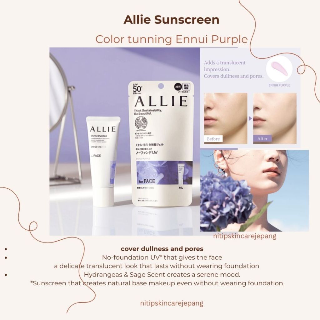 Jual KANEBO allie sunscreen original japan allie cheek uv, allie tone