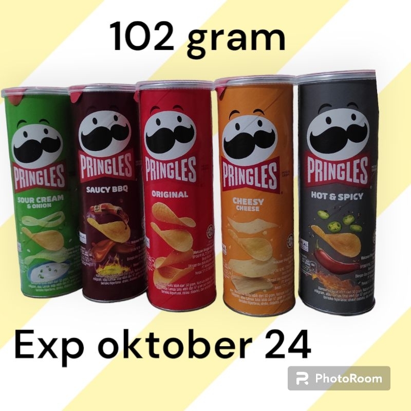 Jual Pringles Keripik Kentang Kaleng Besar 102 Gram Rasa Original Bbq