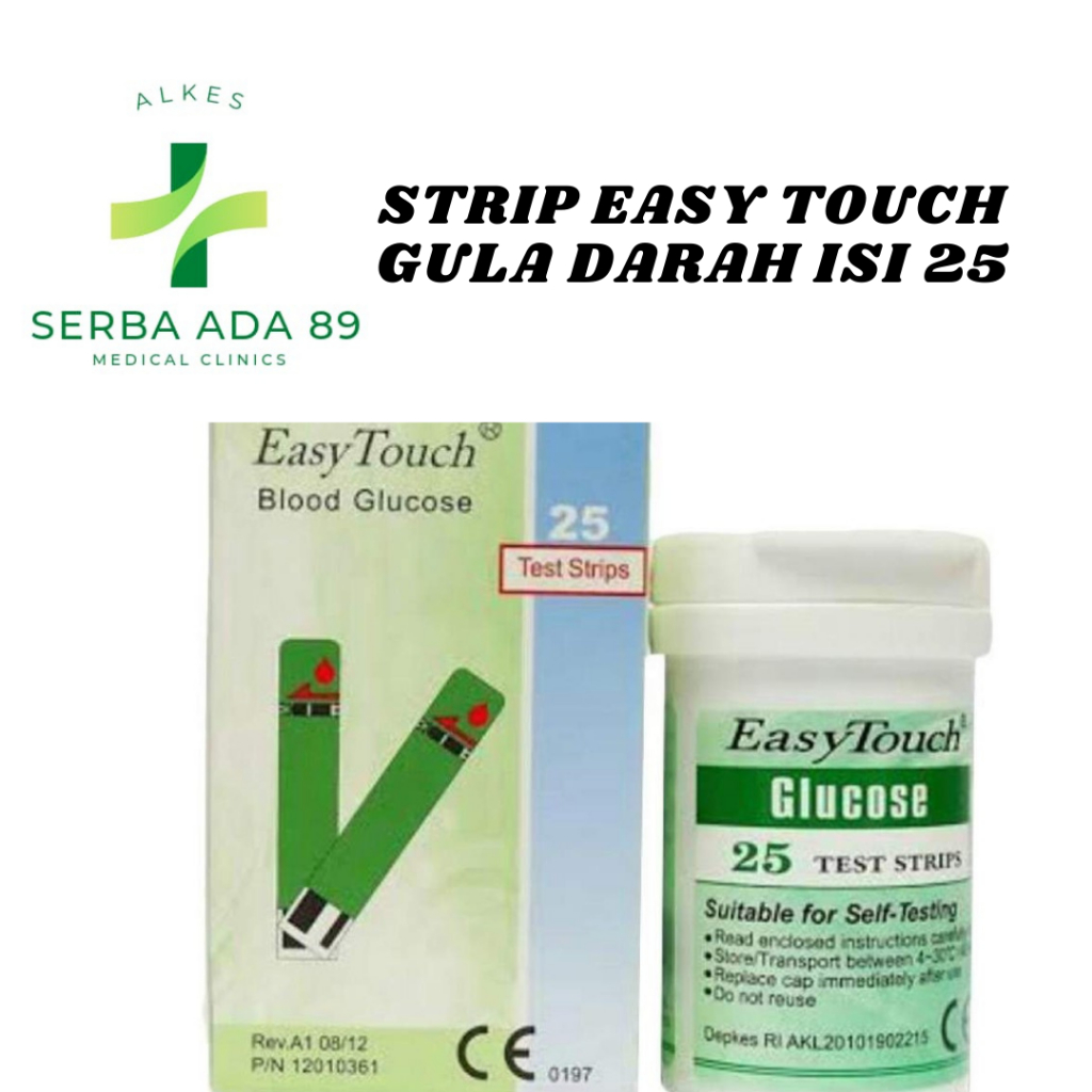 Jual STRIP EASY TOUCH GULA DARAH / GLUCOSE ISI 25 ASLI ORIGINAL ...