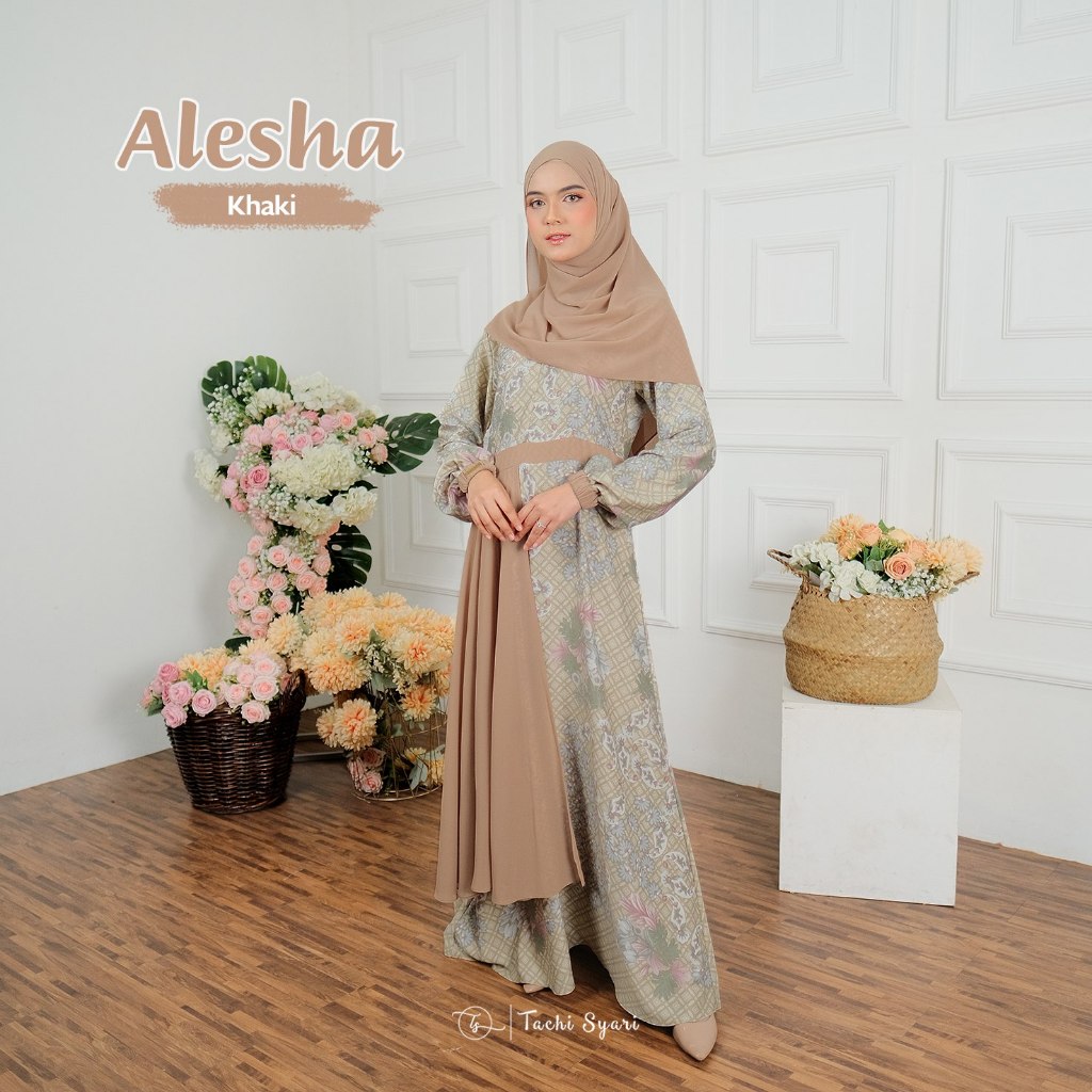 Jual Alesha Series By Tachi Syari Gamis Set Khimar Gamis Set Pashmina Dress Only Shopee