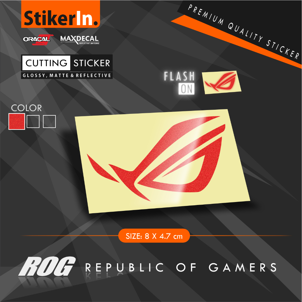 Jual Stiker ROG Republic Of Gamers Asus Cutting Sticker | Shopee Indonesia