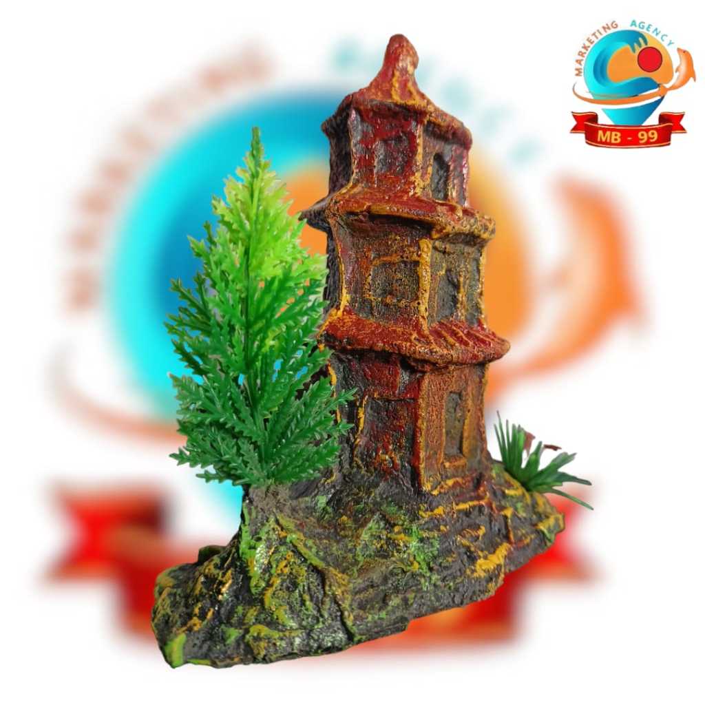 Jual Hiasan Ornamen Dekorasi Aquarium Aquascape Pagoda china | Shopee ...