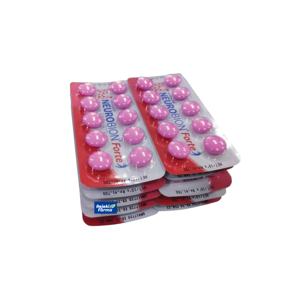 Jual Neurobion Forte Pink 1 strip isi 10 tablet Vitamin Vit merah ...