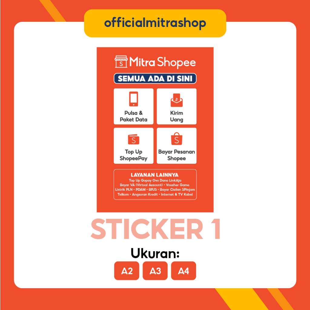 Jual Mitra Shopee Stiker Mitra Shopee Indonesia