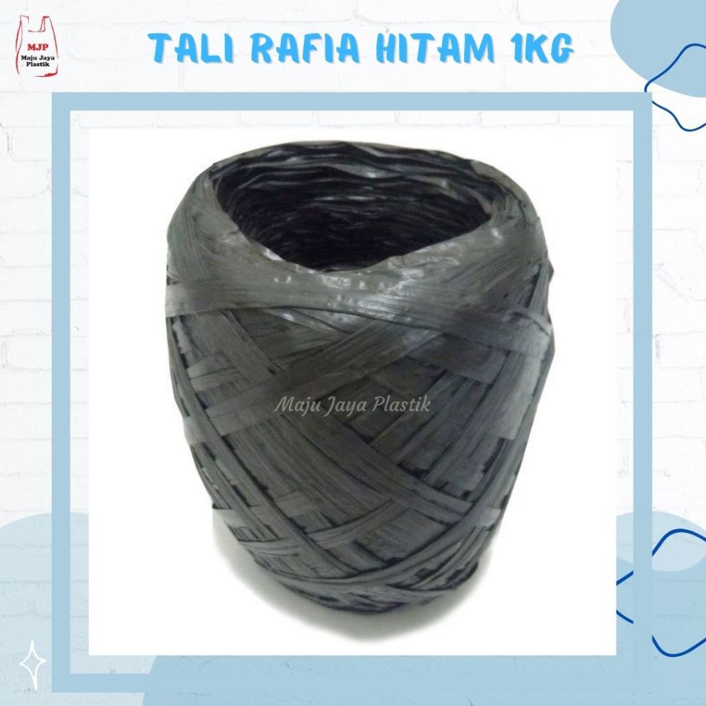 Jual Tali Rafia Hitam 1Kg | Tali Rafia Gulungan Besar Kuat & Serbaguna ...