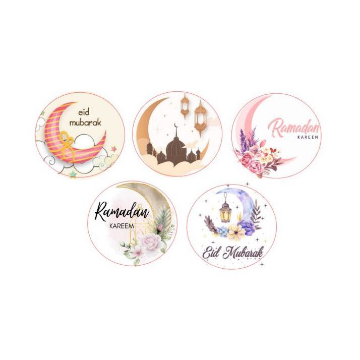 Jual 2LEMBAR Sticker Thankyou Packaging Lucu - Stiker Lebaran Hari Raya ...