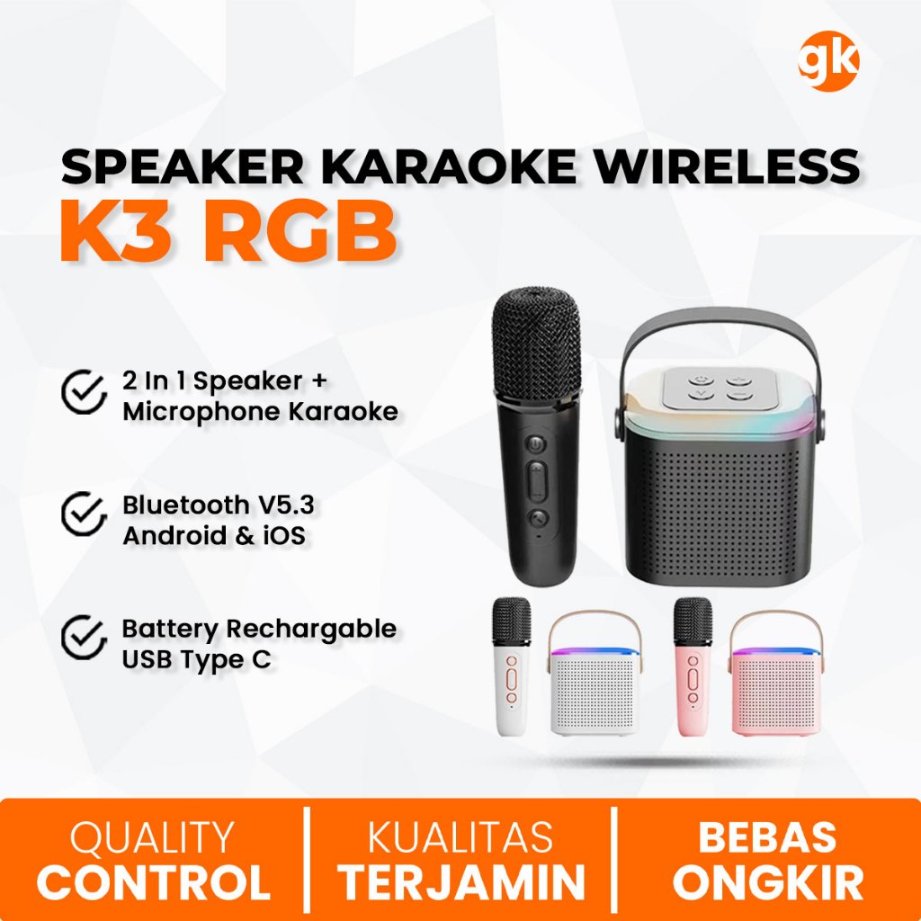 Jual Speaker Microphone Karaoke Bluetooth Wireless Y1 / K3 Portable ...