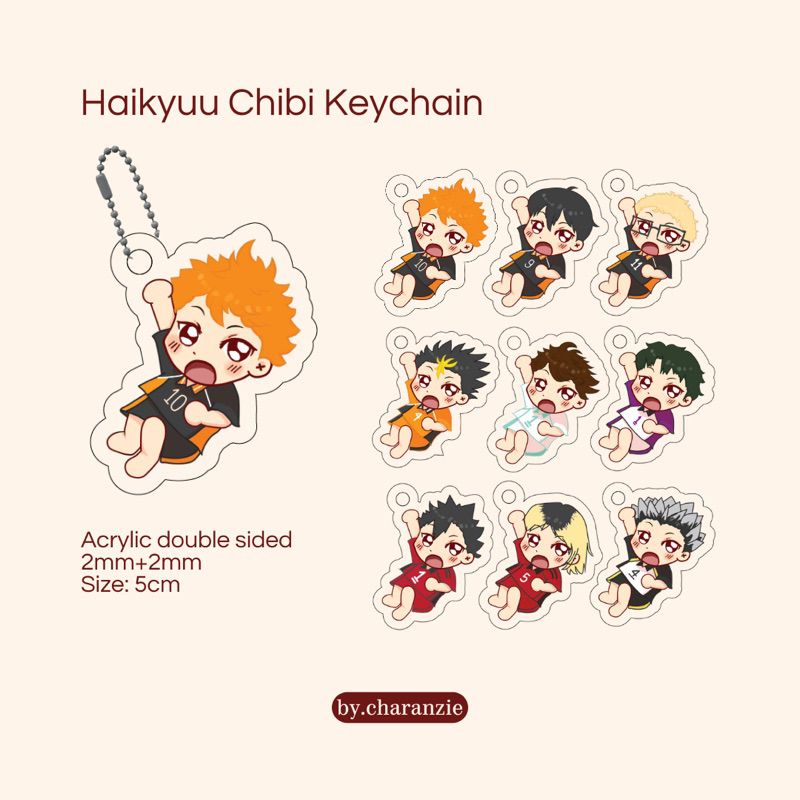 Jual HAIKYUU (HQ) Chibi Keychain Gantungan Kunci Anime | Shopee Indonesia