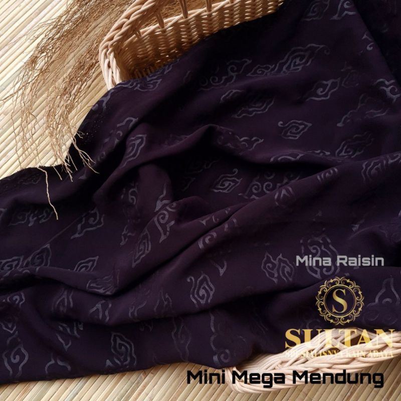 Jual Kain Sultan Mina anti uv raisin emboss mini mega mendung kain ...