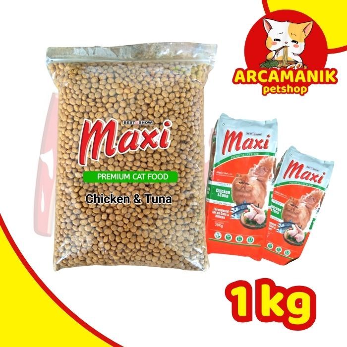 Jual makanan kucing MAXI CAT repack 1kg | Shopee Indonesia