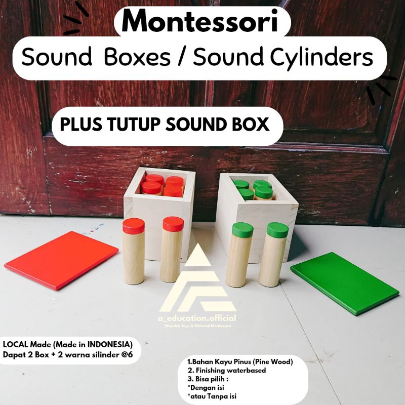 Jual Montessori Sound Boxes / Sound Cylinders montessori Early ...