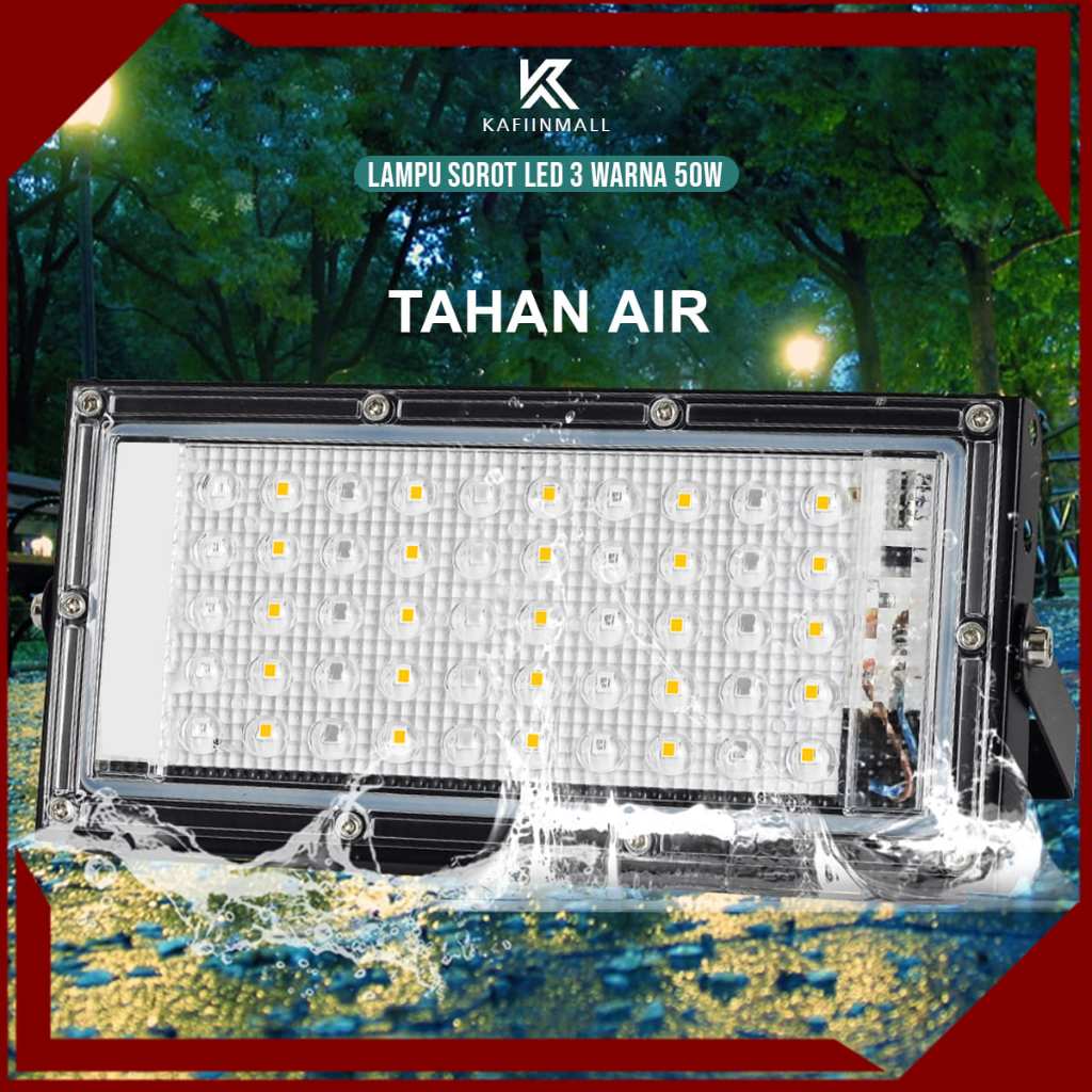 Jual MEREK HORICI 3WARNA ASLI 50 WATT 220V LAMPU SOROT PANEL LED ...