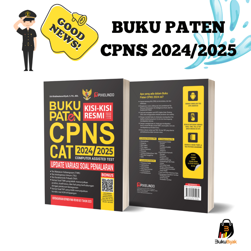 Jual Buku CPNS 2024 Paten CPNS Kisi - Kisi Resmi Tes CPNS 2024 CAT