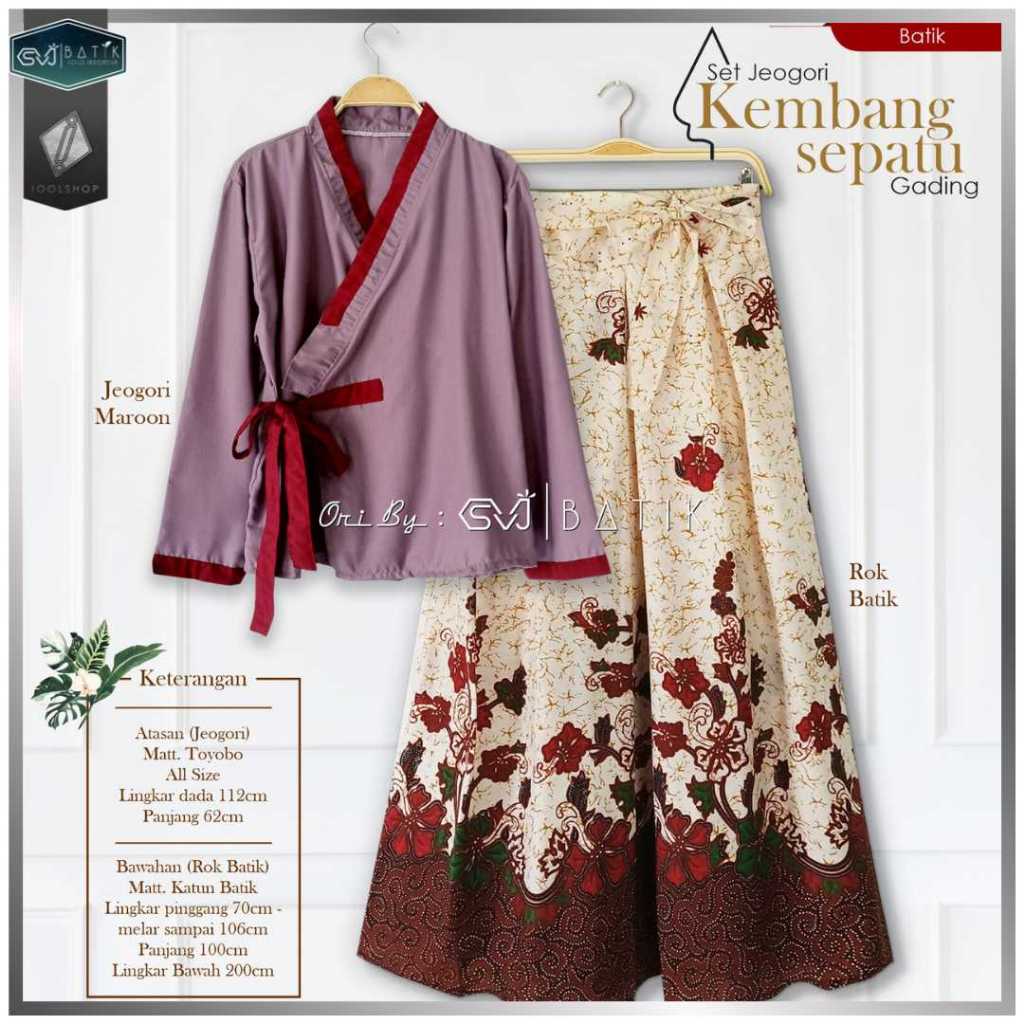 ORI SVJ SETELAN HANBOK BATIK TERBARU REMAJA WANITA ROK JEOGORI NALIKA SET BATIK ATASAN MODERN KEKINIAN MURAH ORIGINAL REALPICT