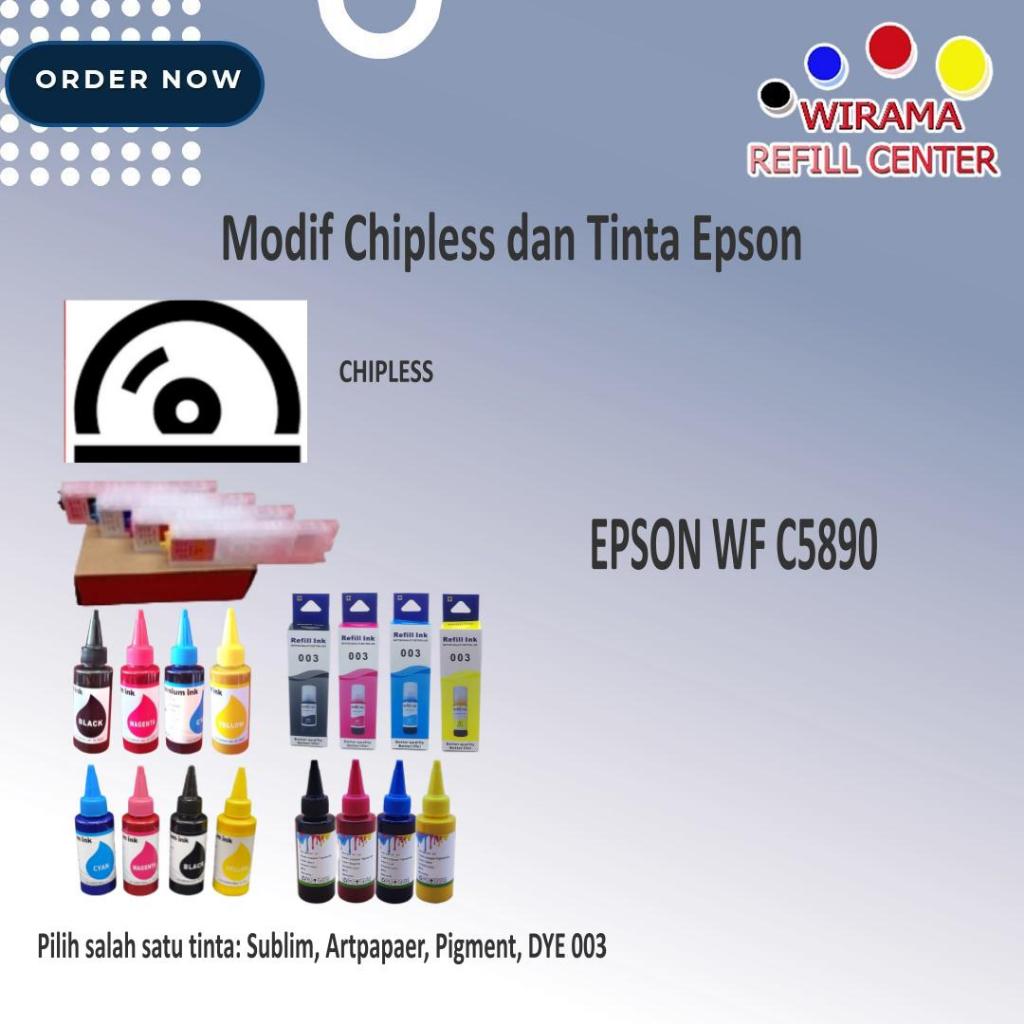 Jual Paket Modif Chipless Dan Tinta Epson Wf C Wfc Shopee