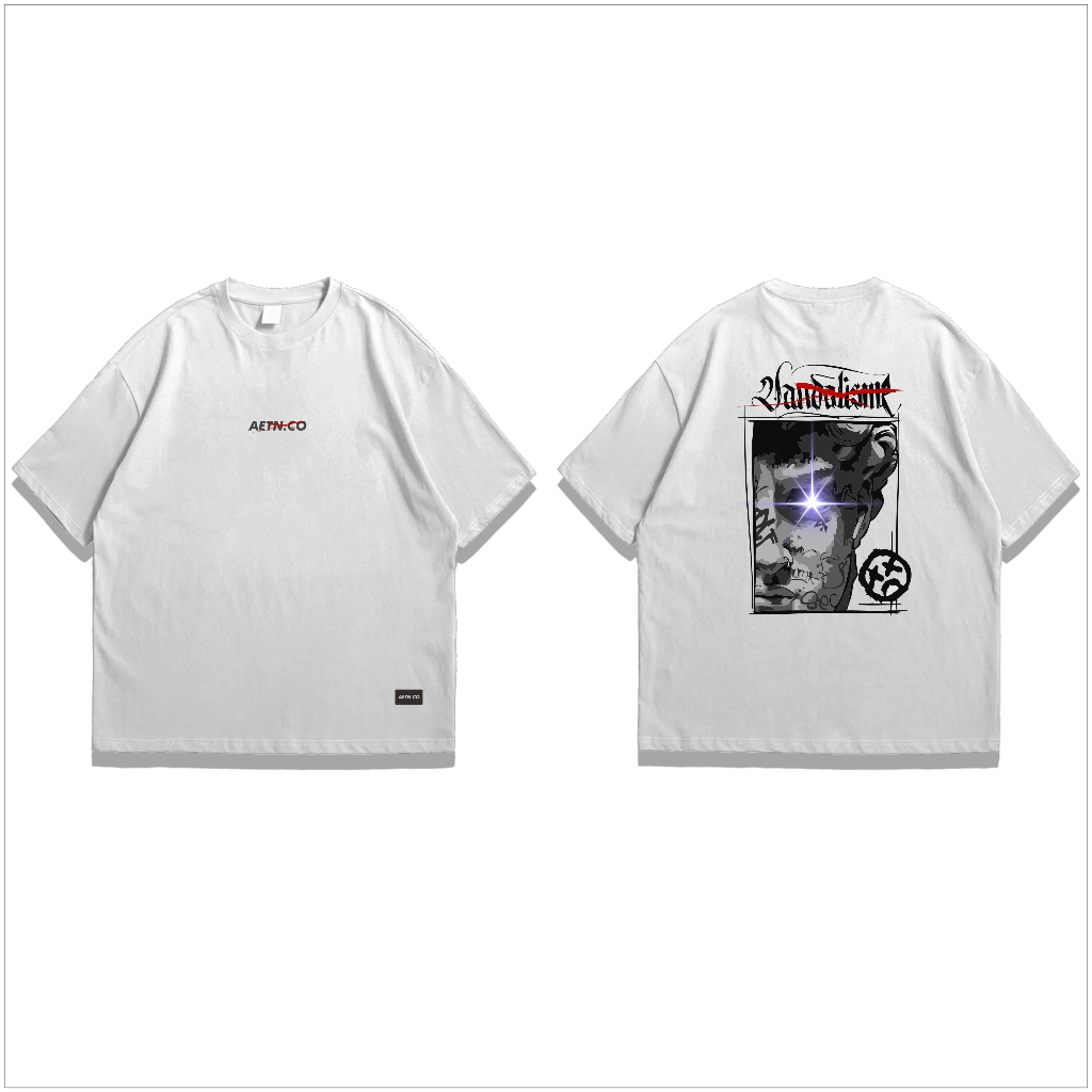 Jual AETN -Tshirt Oversize Yunani Vandalisme Combad24s White | Shopee ...