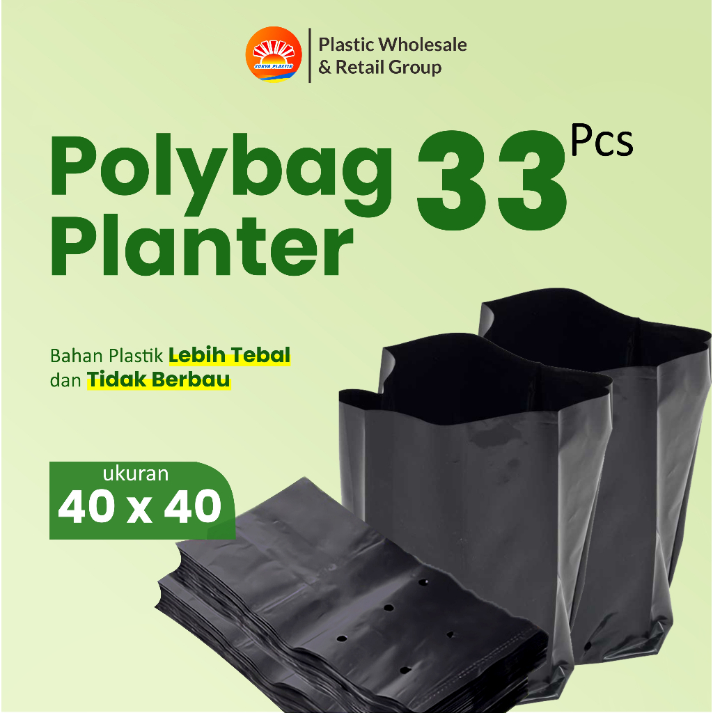 Jual POLYBAG / POLIBEG / POLIBAG MEDIA TANAM UKURAN 40X40 1 KG | Shopee ...