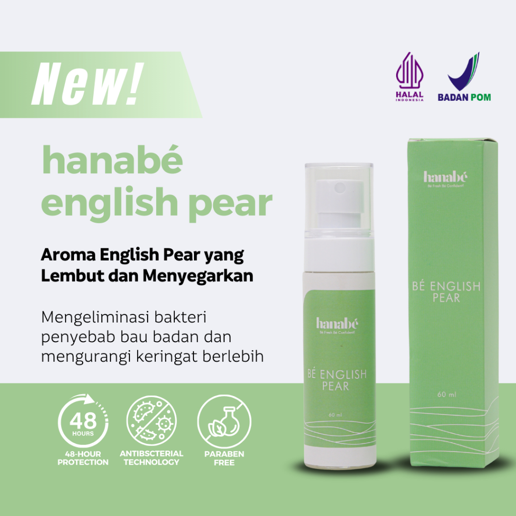 Jual HANABE Body Odorizer Aroma English Pear 60ml | Shopee Indonesia