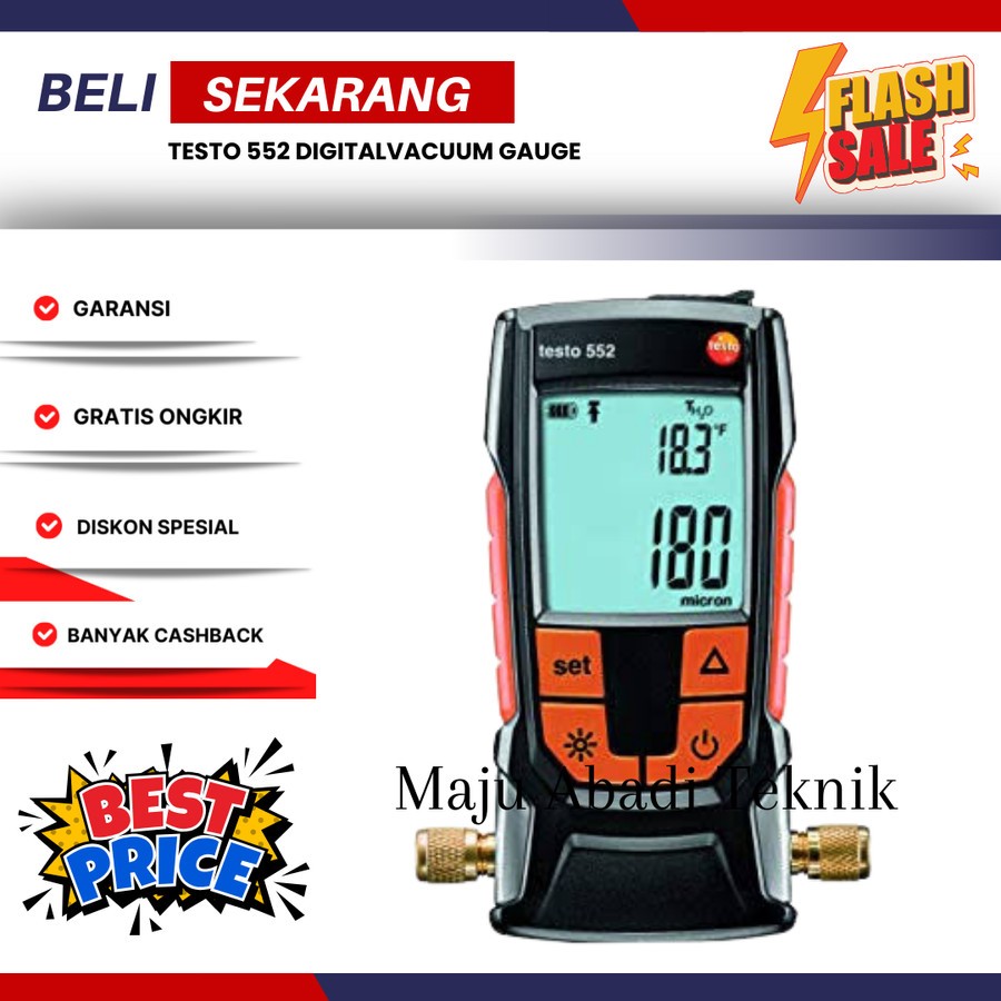 Jual Testo 552 Digital Vacuum Gauge with Bluetooth Shopee Indonesia