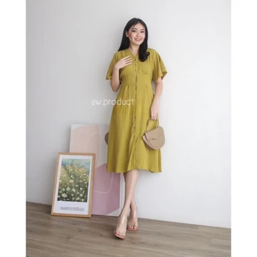 Freya Dress Casual Free Size Dress Wanita Korea Chic