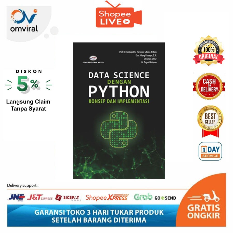 Jual Buku Data Science Dengan Python Konsep Dan Implementasi Diterbitkan Oleh Penerbit Gavamedia 0662