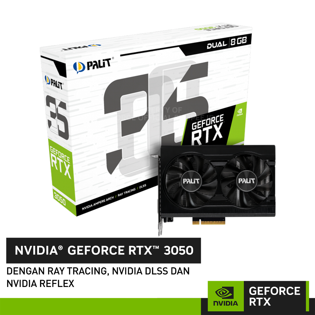 Jual PALIT GeForce RTX 3050 Dual | 8GB GDDR6 | Shopee Indonesia