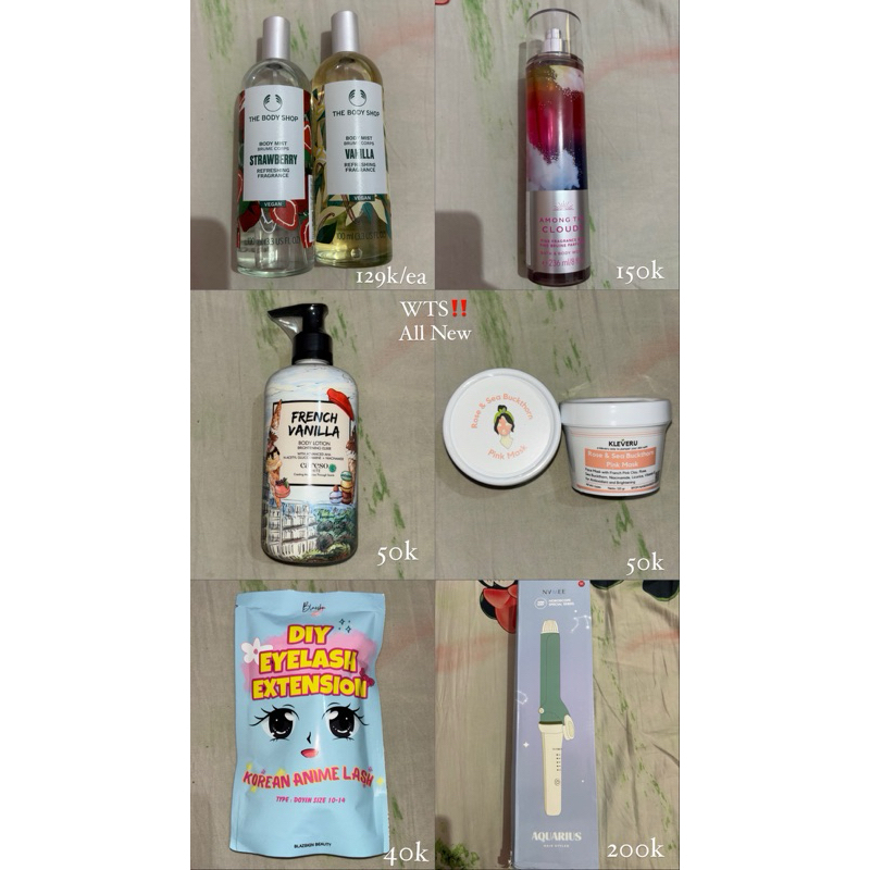Jual NEW! NVMEE CURLY AQUARIUS, BODY MIST THE BODY SHOP & BATH AND BODY ...