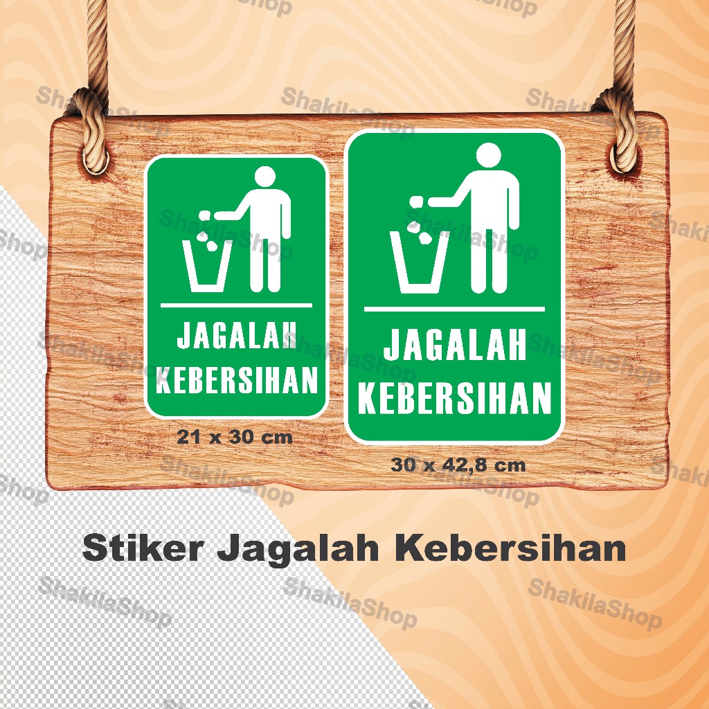 Jual Stiker Jagalah Kebersihan Shopee Indonesia