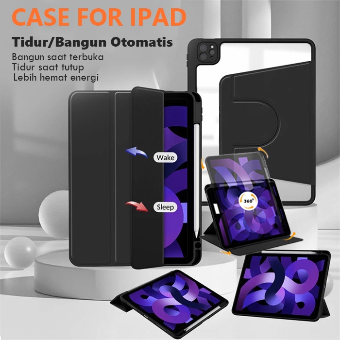 Jual iPad Casing 360 Rotate Flip Case For iPad Pro Air4/Air5 Pro 11 ...