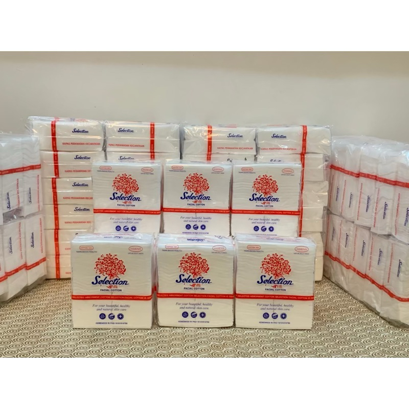 Jual Kapas Selection 35gr Kotak & Bulat Round isi 80pcs | Shopee Indonesia