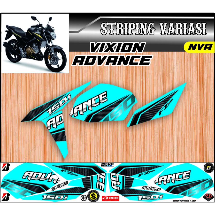 Jual Striping Motor Yamaha Vixion Adnace Decal Custom Varian Simpel