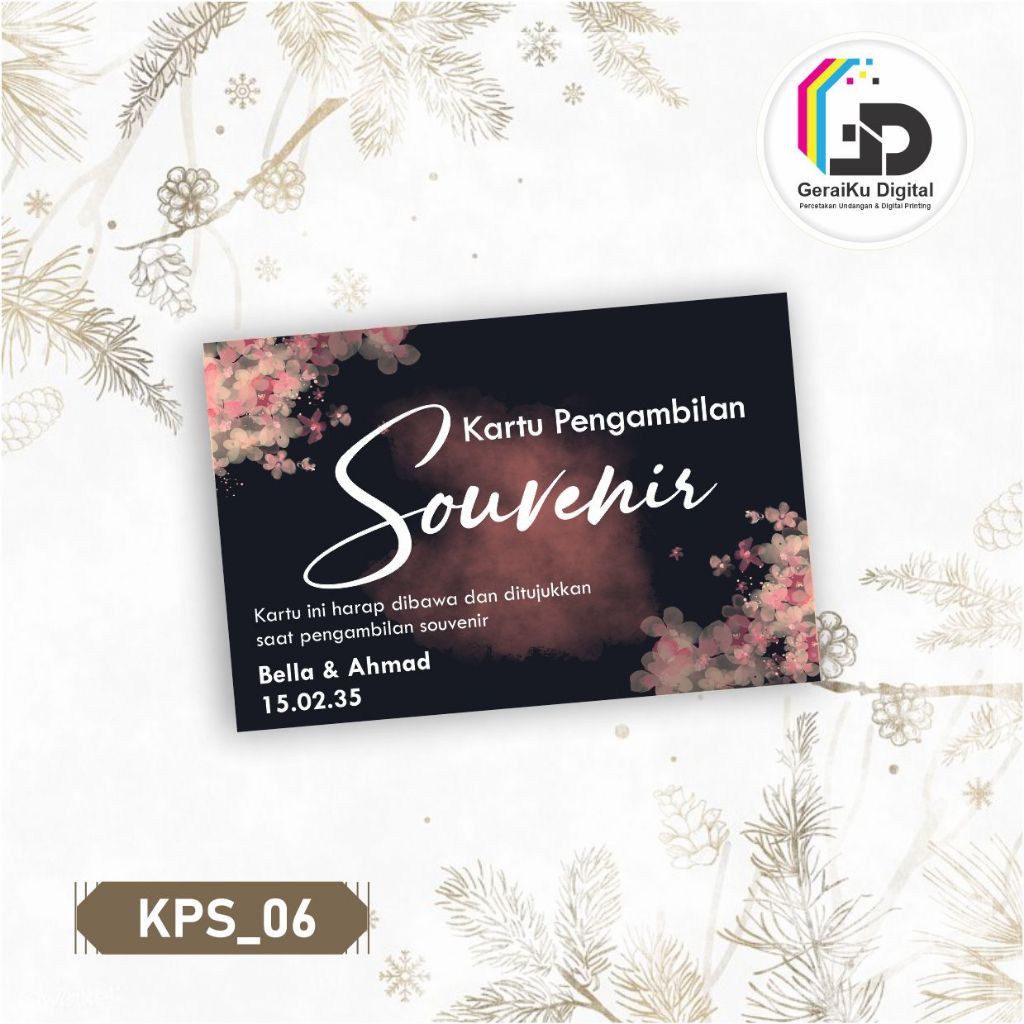 Jual Kartu Pengambilan Souvenir Kartu Penukaran Souvenir Kupon Souvenir Kartu Ucapan