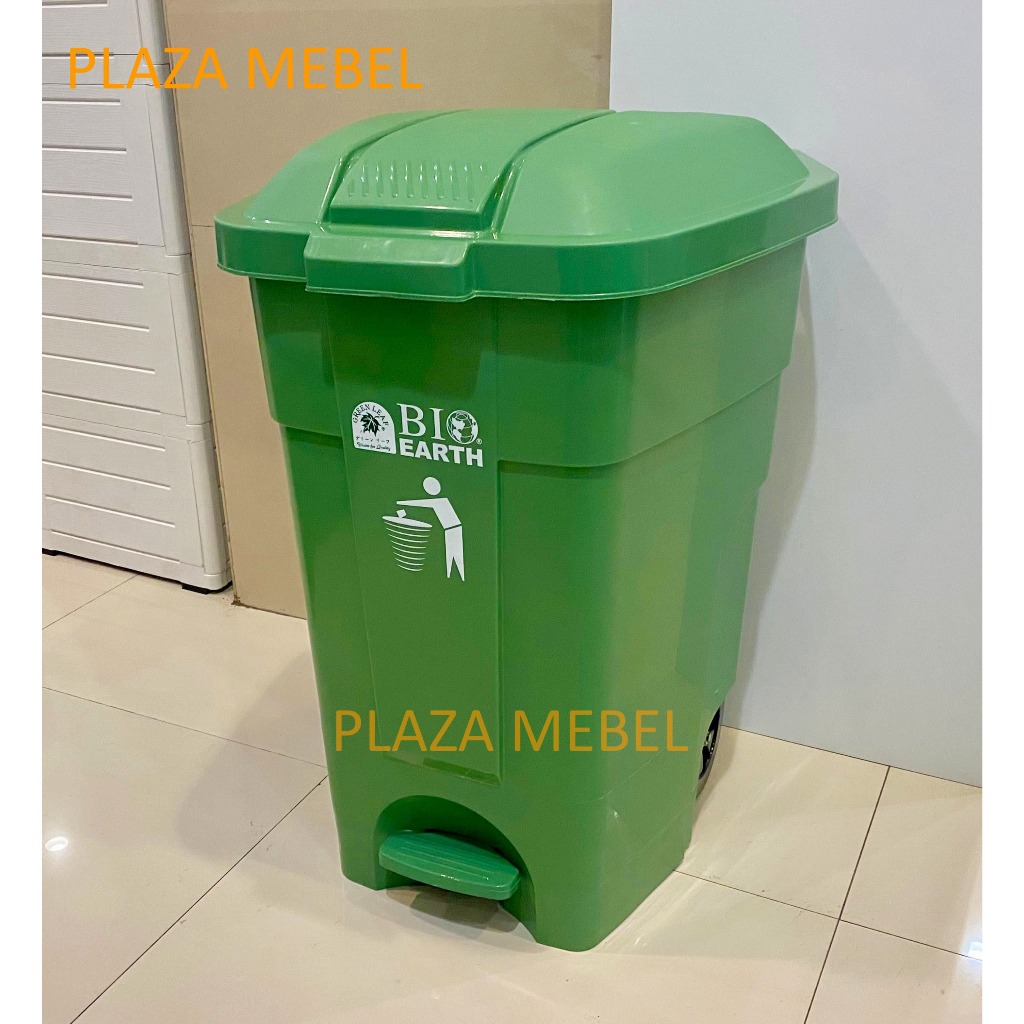Jual Tempat Sampah Injak Roda Green Leaf Bio 65 - 90 Liter Dust Bin ...