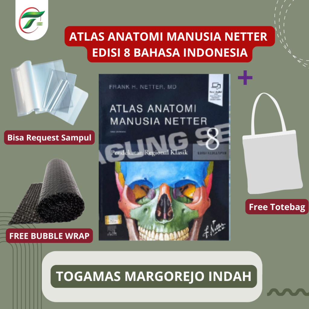 Jual ATLAS ANATOMI MANUSIA NETTER (LATIN DAN BAHASA INDONESIA) ED. 8 ...