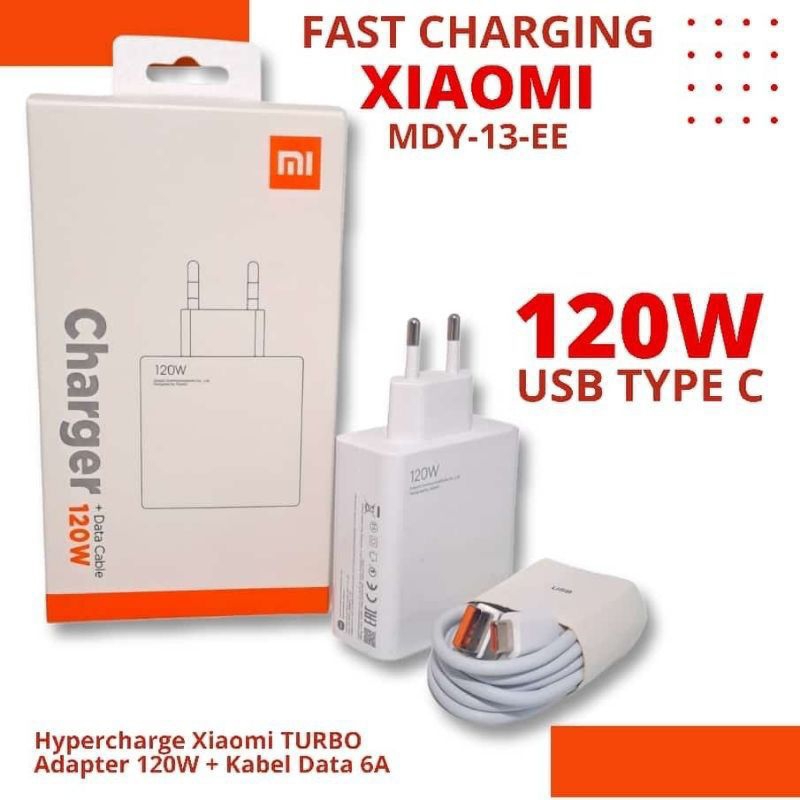 Jual Charger XIAOMI 6A 120Wat ORIGINAL HP MI TURBO CHARGE / HYPER ...
