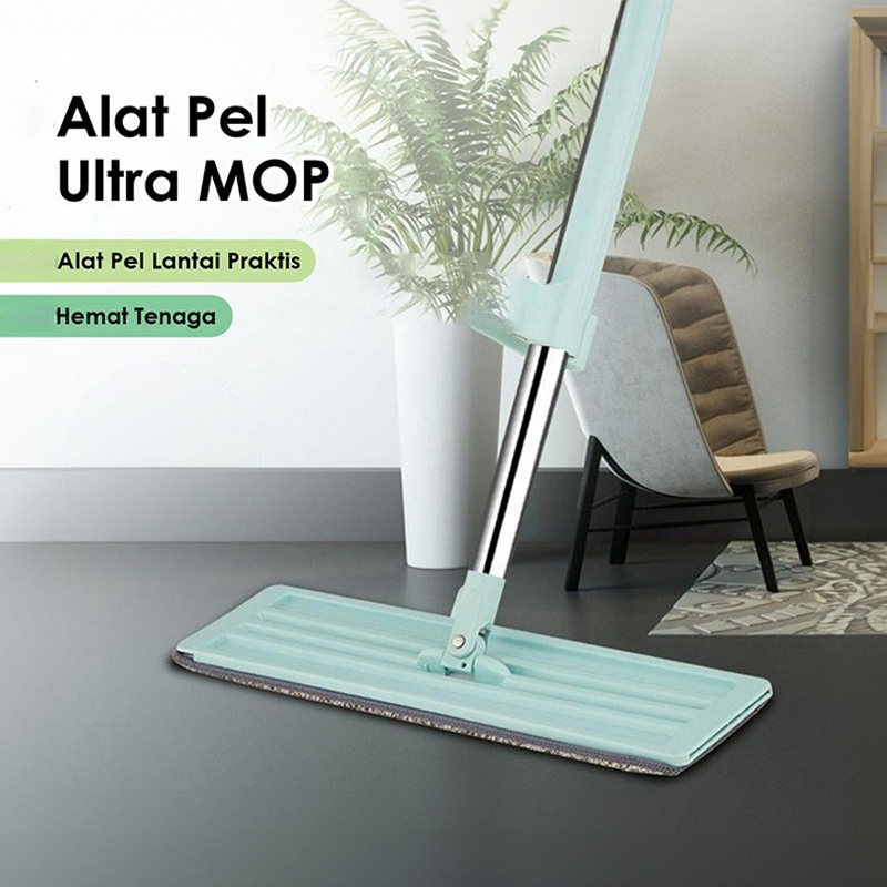 Jual Alat Pel Lantai Ultra Mop Acline Pel Lantai Tarik Biru Handsfree