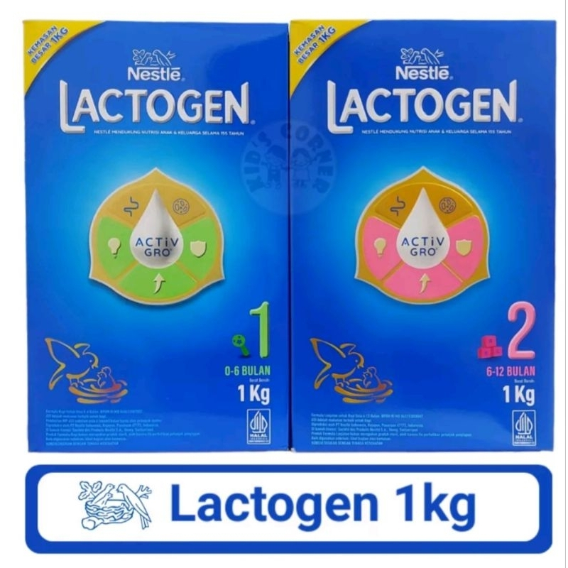 Jual SUSU Nestle LACTOGEN TAHAP 1 & TAHAP 2 isi 1kg | Shopee Indonesia