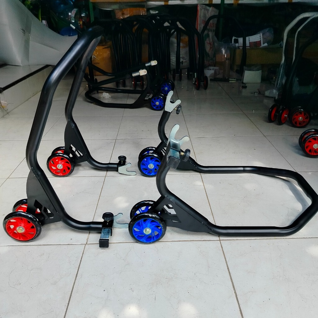 Jual Standar Paddock Pedok Besi Bulat Motor Sport Warna Ninja R R