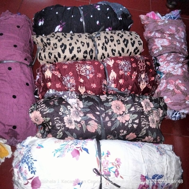 Jual Rayon Rotari Perca Harga perkilo (MOTIF RANDOM) | Shopee Indonesia