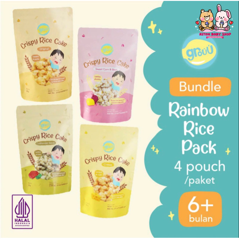 Jual Grouu Crispy Rice Cake / Cemilan Anak / Snack Anak | Shopee Indonesia