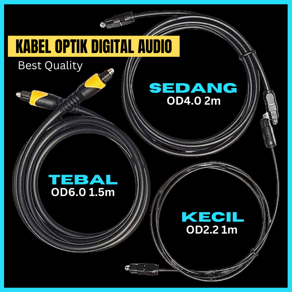 Jual Kabel Optik Audio Digital Optical Toslink SPDIF TV-Decoder ...
