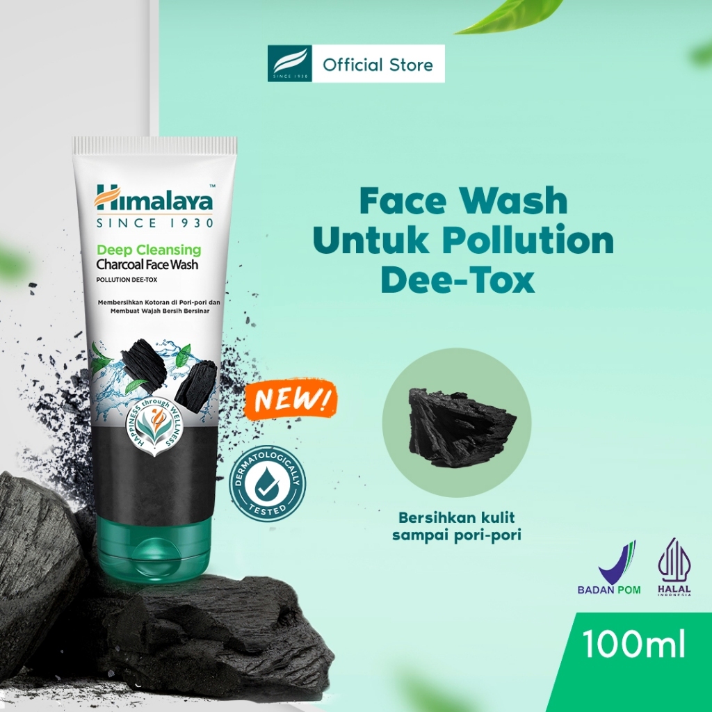 Jual HIMALAYA Deep Cleansing Charcoal Face Wash | Shopee Indonesia