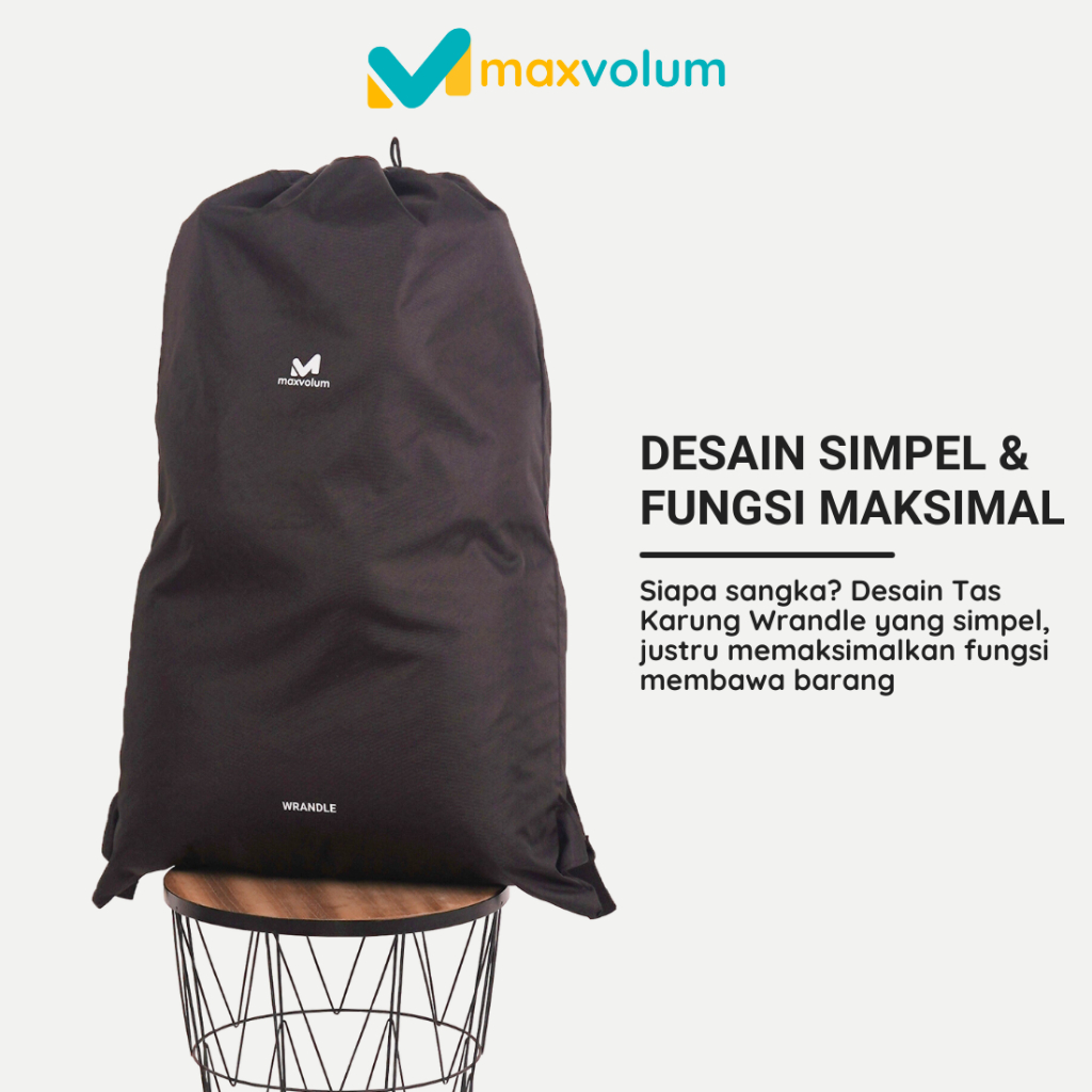 Jual MAXVOLUM Wrandle Tas Karung Serut | Sackbag | Tas Barang | Tas ...
