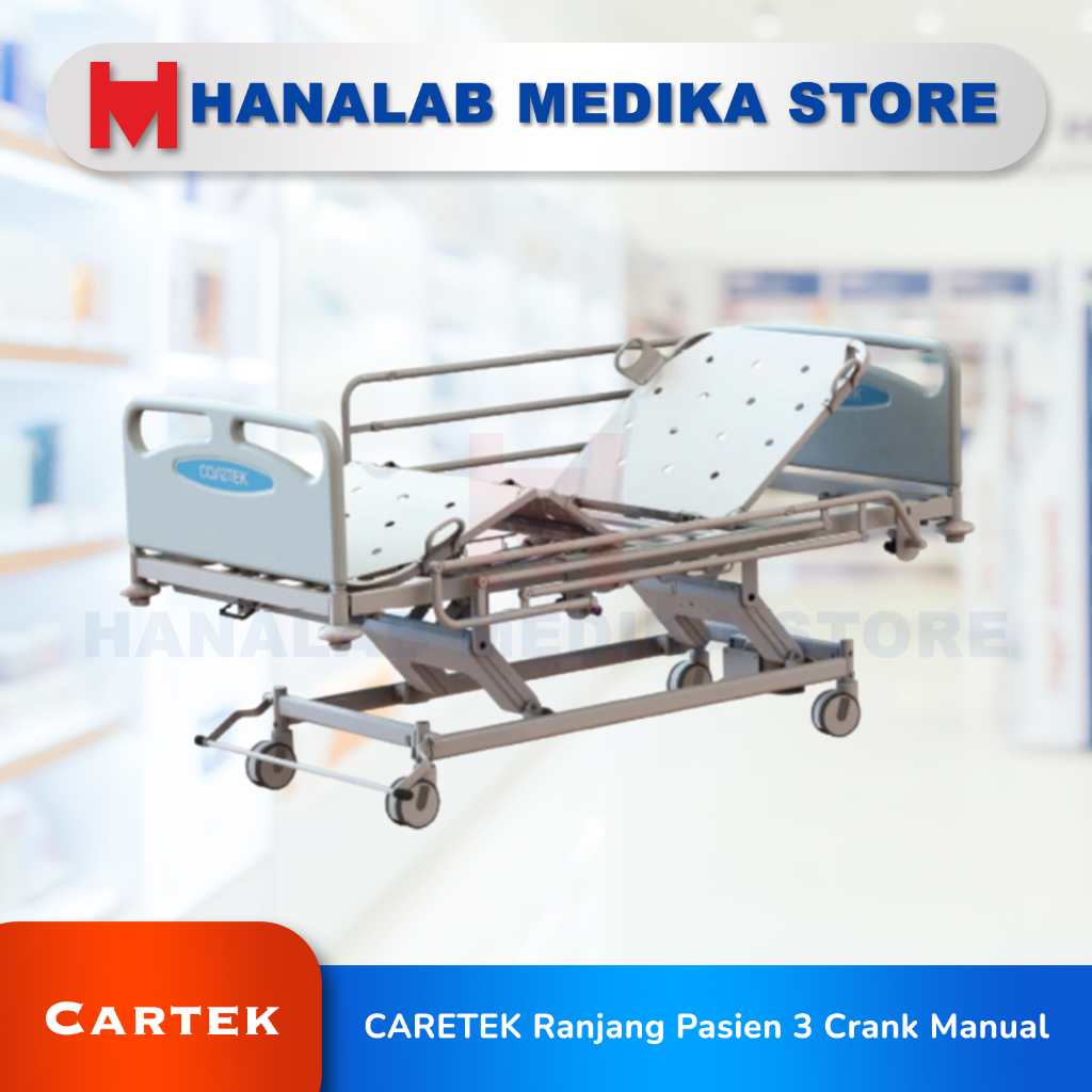 Jual CARETEK Ranjang Pasien 3 Crank Manual | Shopee Indonesia