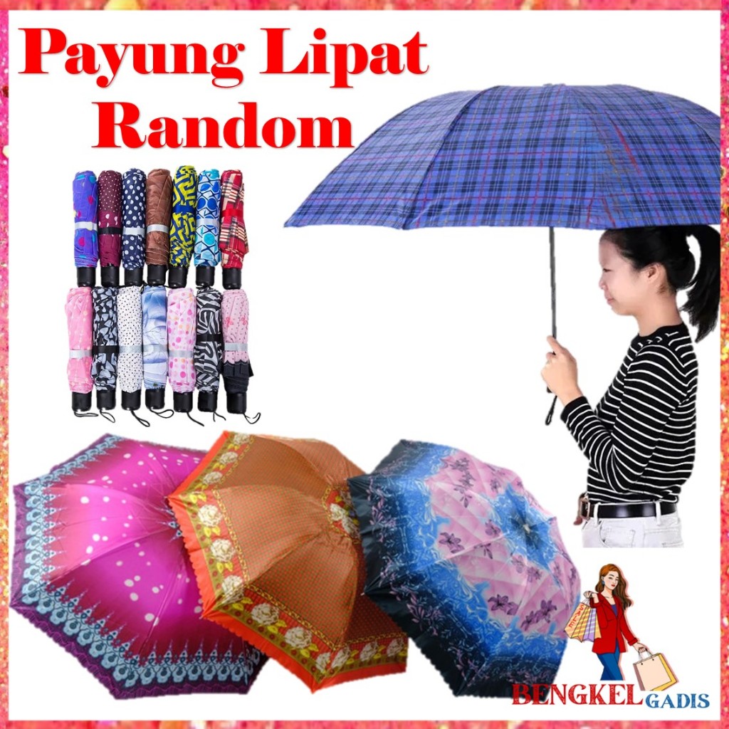 Jual Payung Lipat Motif Folding Umbrella Payung Lipat Motif Random Shopee Indonesia