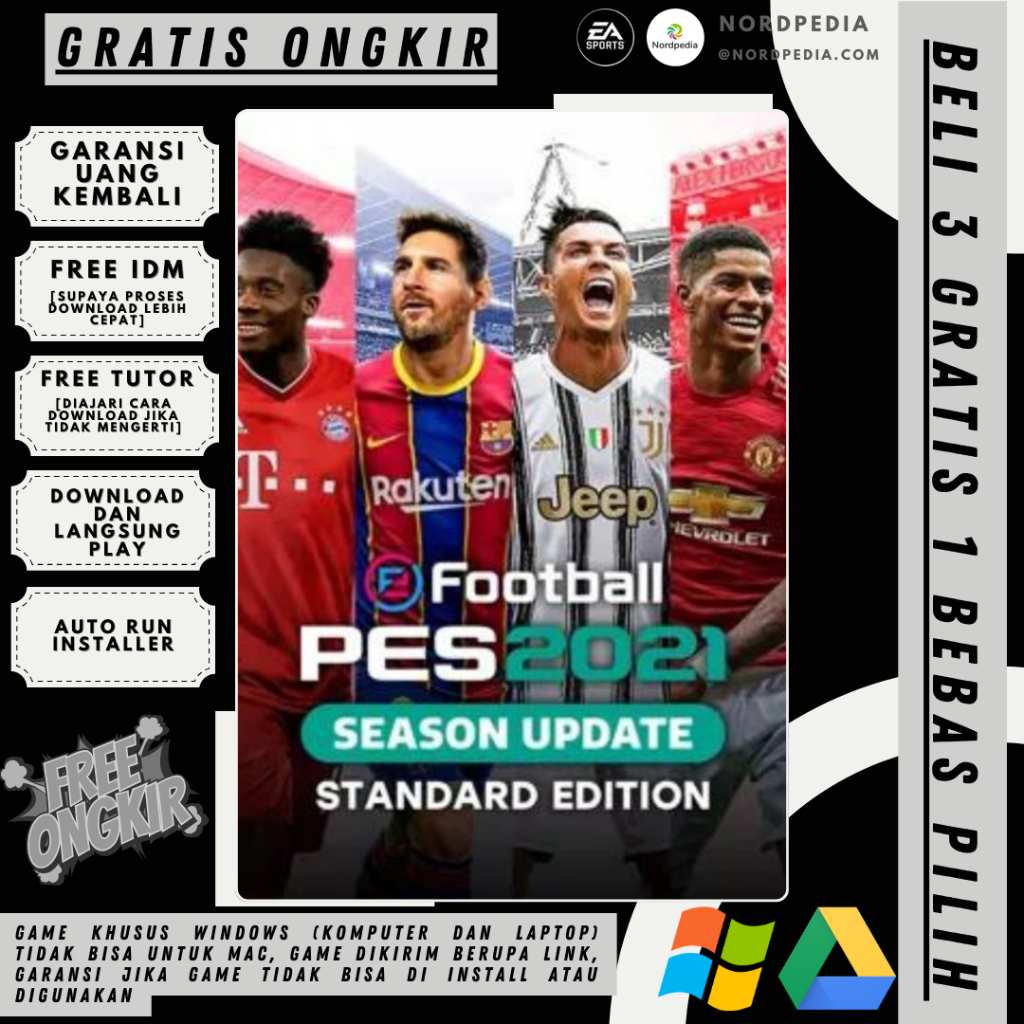 Jual Pro Evolution Soccer 2021 - PES 2021 - Game PC/LAPTOP - LINK ...