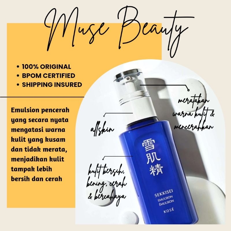 Jual Kose Sekkisei Emulsion Moisturizer 140ml Shopee Indonesia