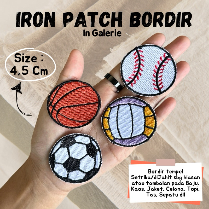 Jual ( LGSNG SETRIKA / JAHIT ) Emblem Bordir Bola Iron Patch Bordil ...