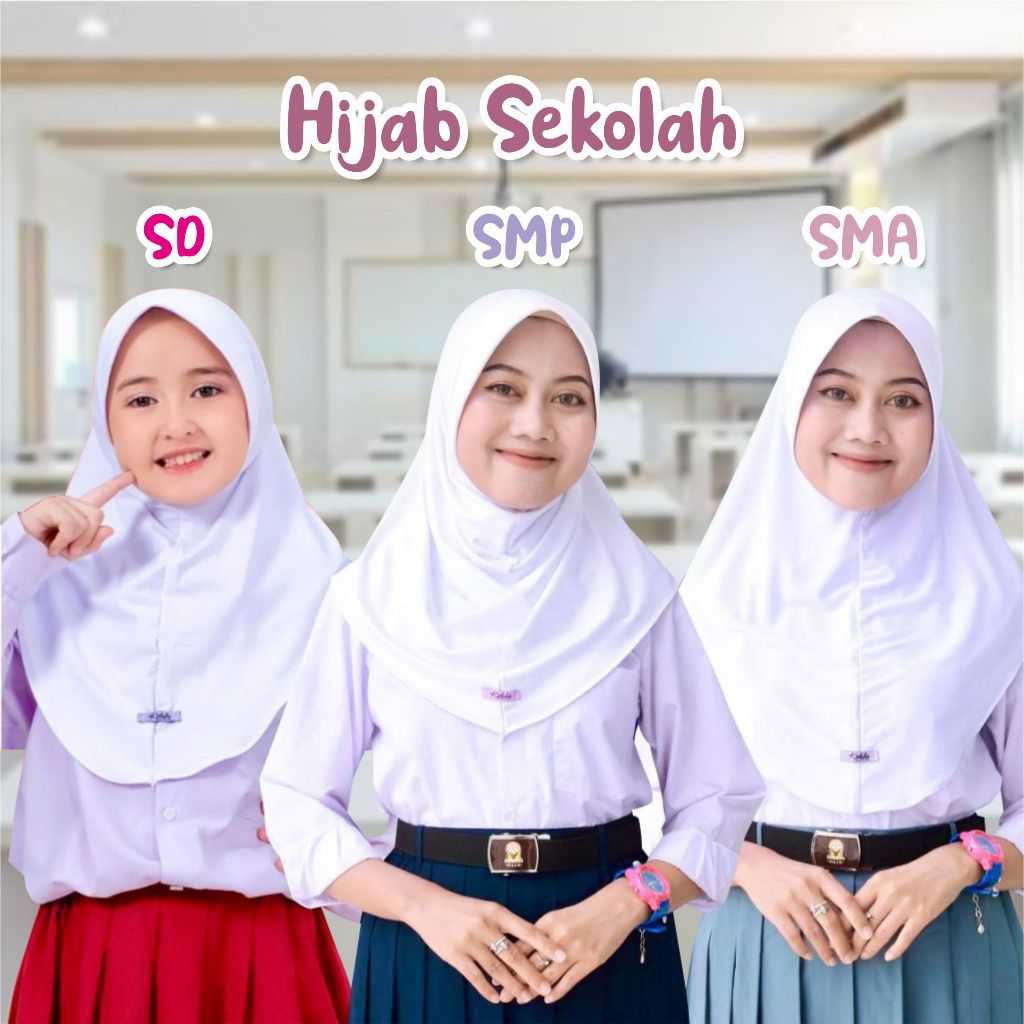 Jual Hijab Anak Sekolah SD SMP SMA Jilbab Sporty Instan Olahraga ...